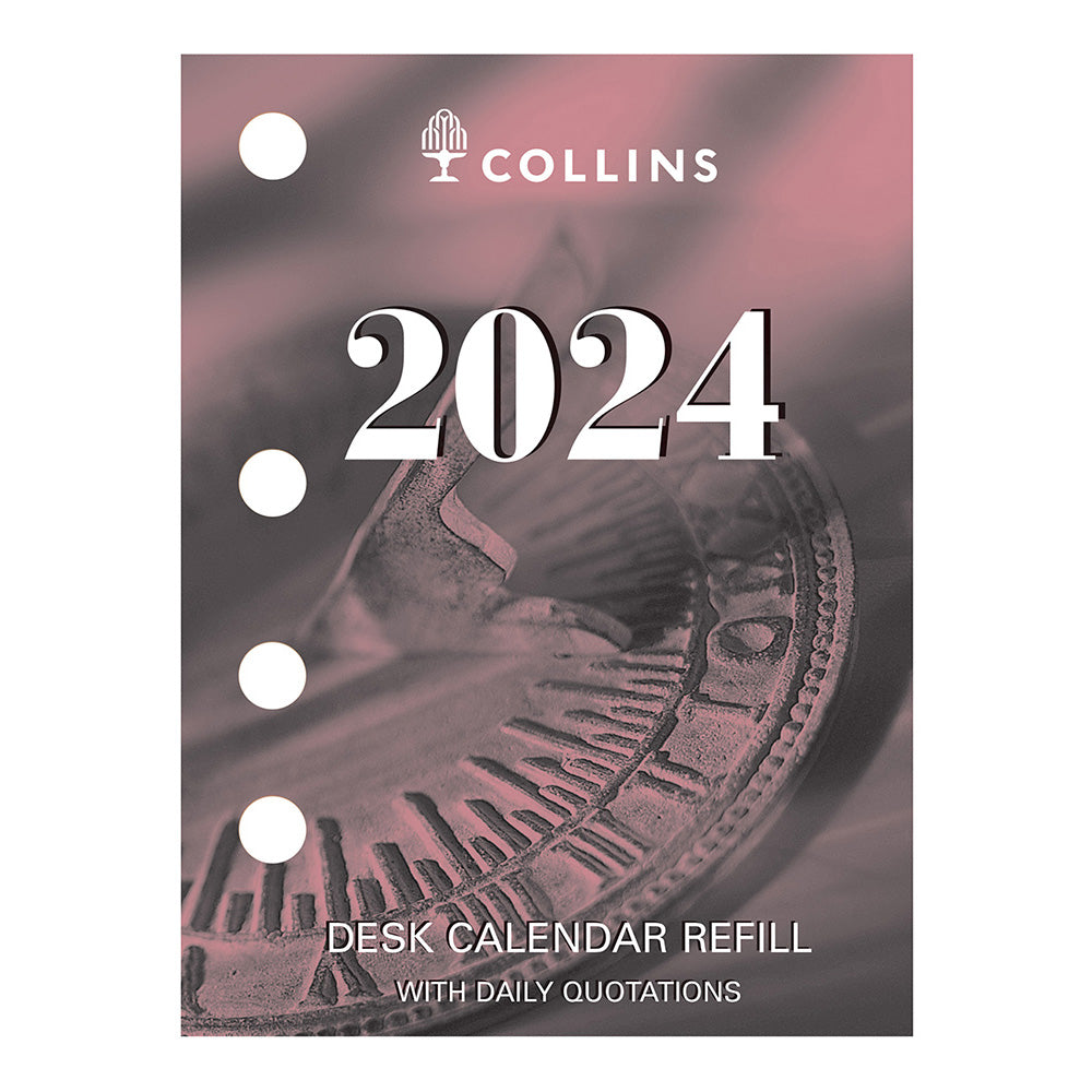 Collins Debden 2024 Desk Calendar 76x102mm