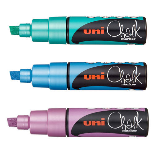 Uni-ball 8 mm spets PWE-8K Chalk Marker (metallisk)