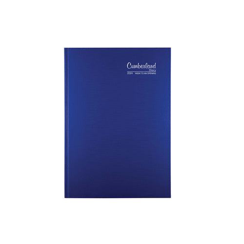 Cumberland Premium Casebound A4 2024 Diary (Blue)