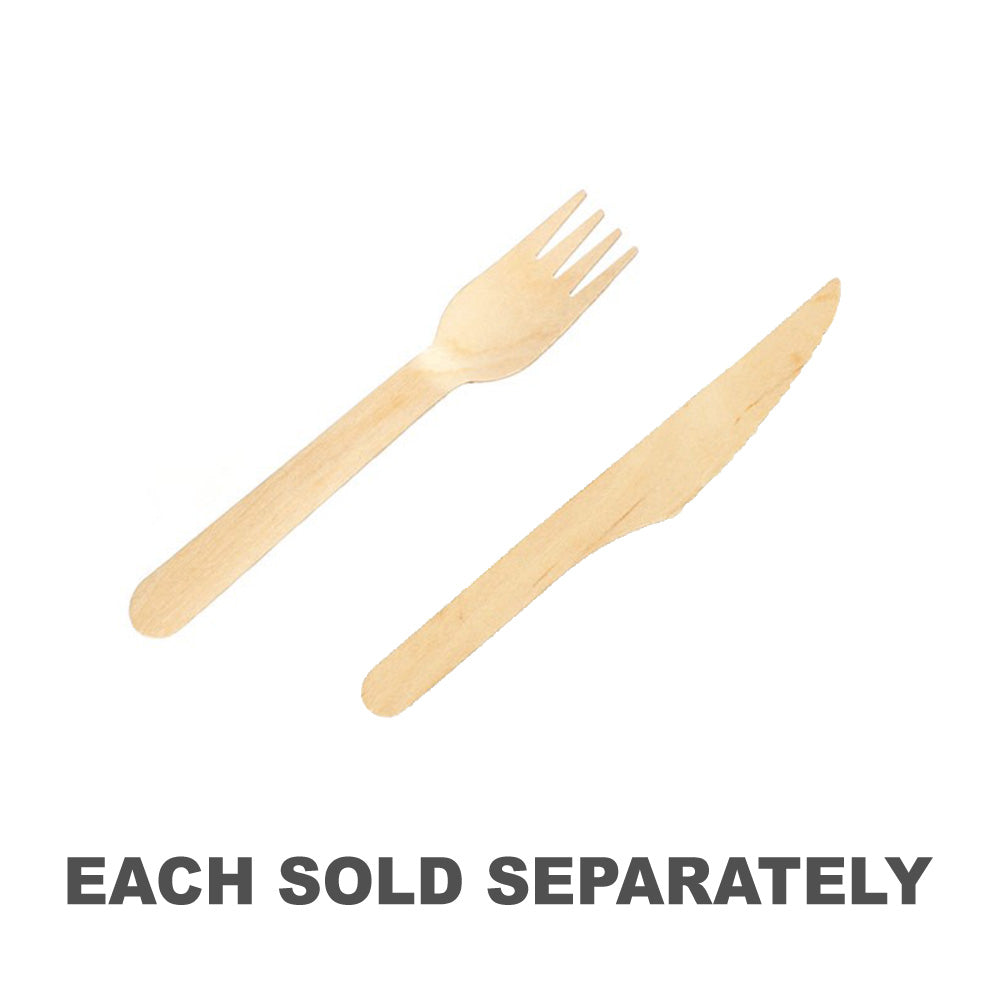 Earth Eco Wooden Natural Cutlery 160mm (Pack of 100)