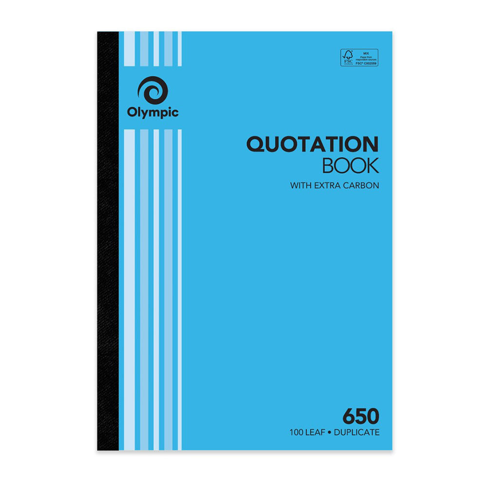 Olympic No 650 Duplicate Quotation Book