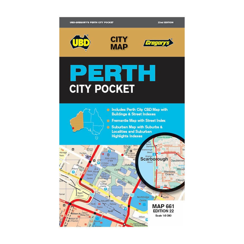 Mappa tascabile di Perth della 22a edizione di UBD Gregory