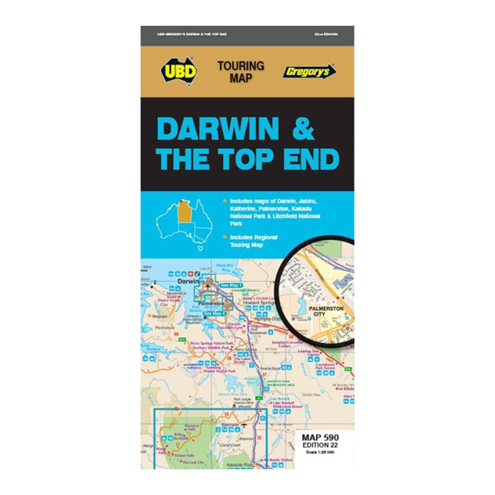 UBD Gregory's 22nd Edition Darwin and Top End Map