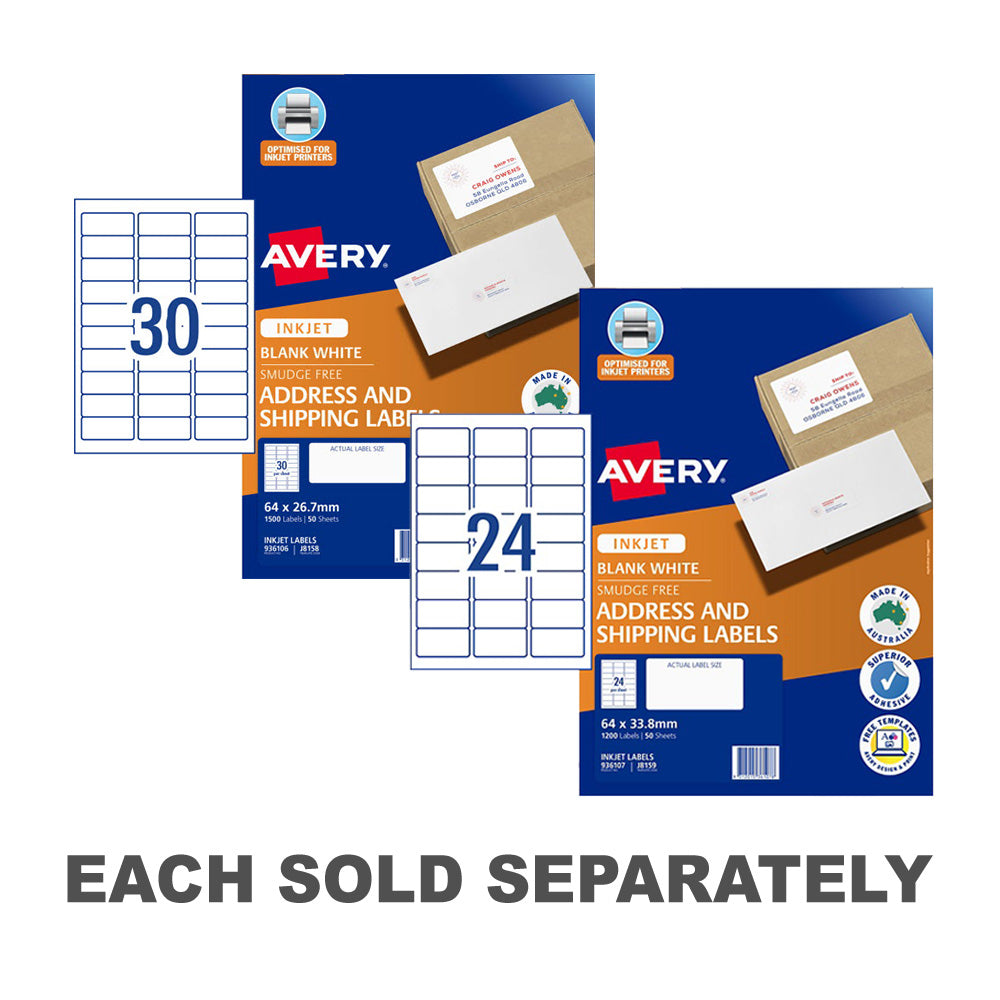 Avery Quick Peel Inkjet Addressing Label 50pcs