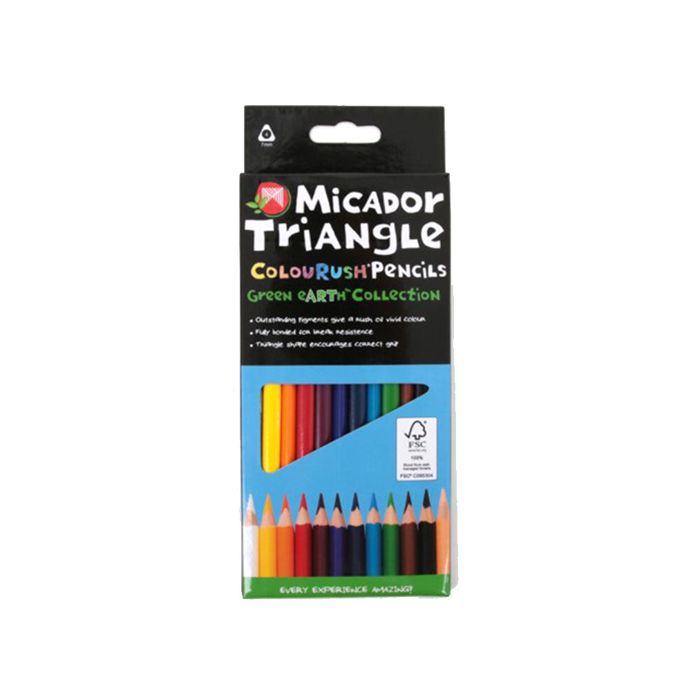 Micador Colourush Triangle Colour Pencil (Pack of 12)