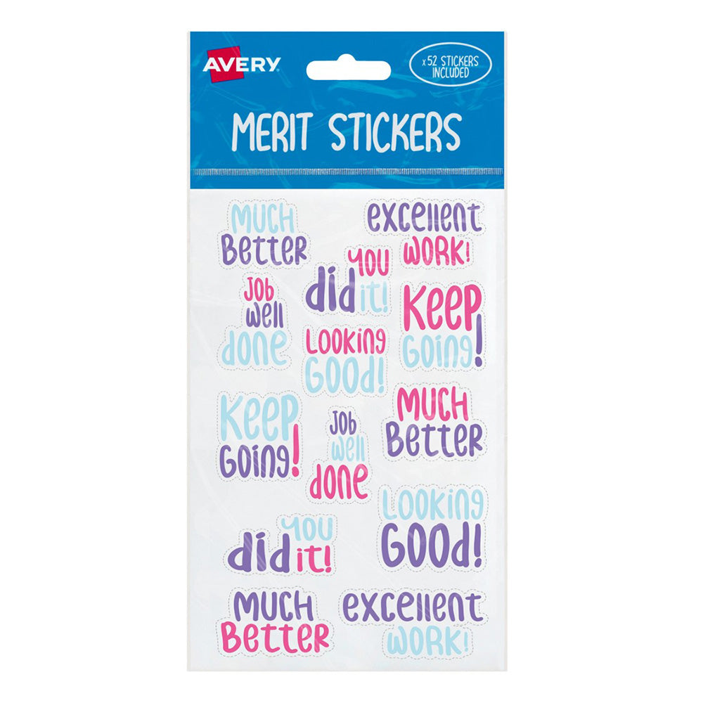 Avery Samble Shapes Merit Stickers 52pcs