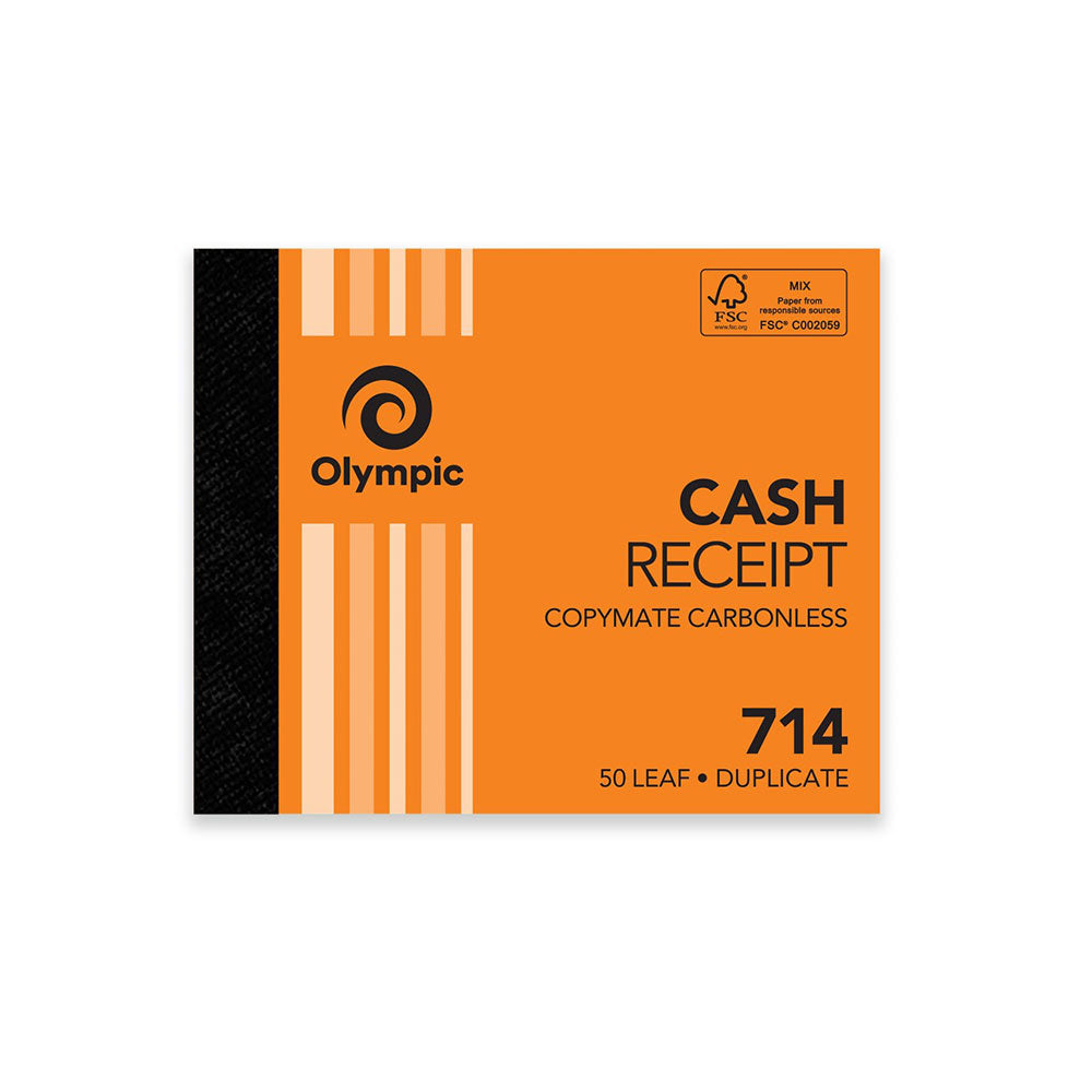 Olympic No 714 Duplicate Copymate Carbonless Cash Receipt