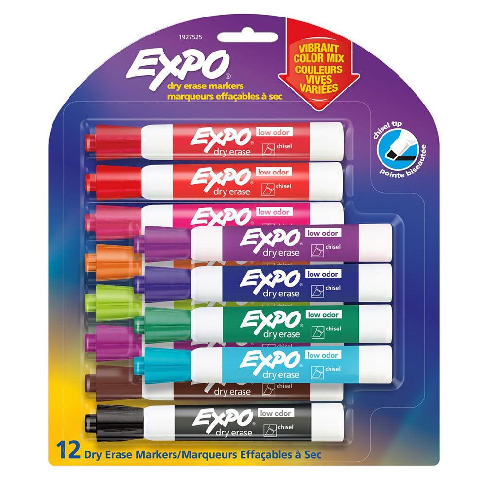 Expo Low Odor Dry Erase Whiteboard Marker (Pack of 12)