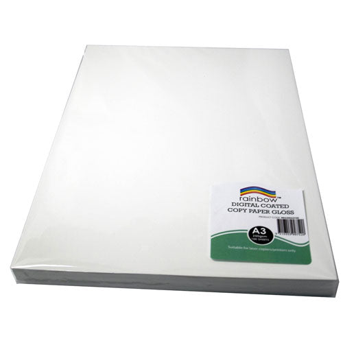 Rainbow 250gsm Gloss Digital Copy Paper 100pk (White)