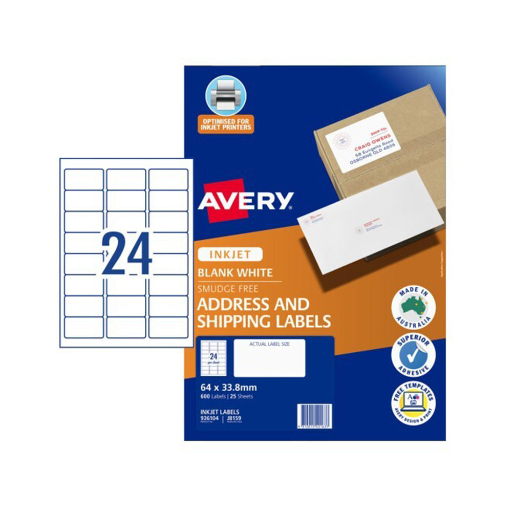Avery Inkjet Address Label 25pcs