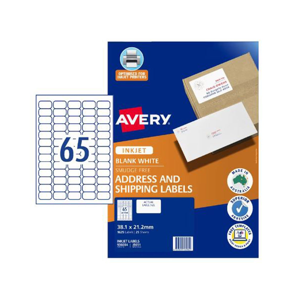Avery Inkjet Address Label 25pcs