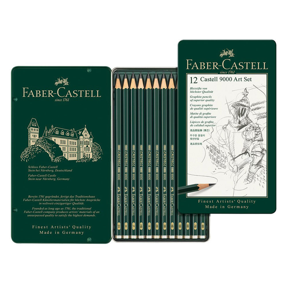 Faber-Castell 9000 Graphite Pencil Art Set (Tin of 12)