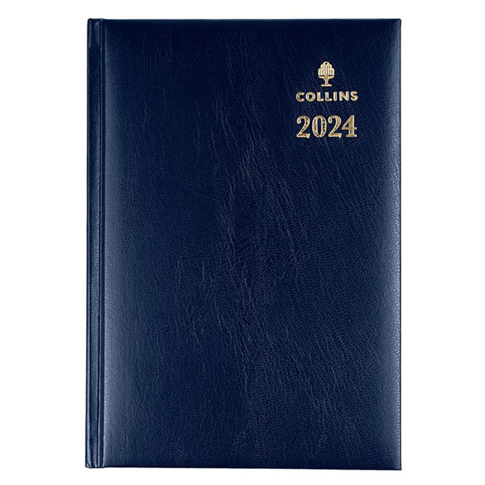 Collins Debden Sterling A5 DTP 2024 Diary (Blue)