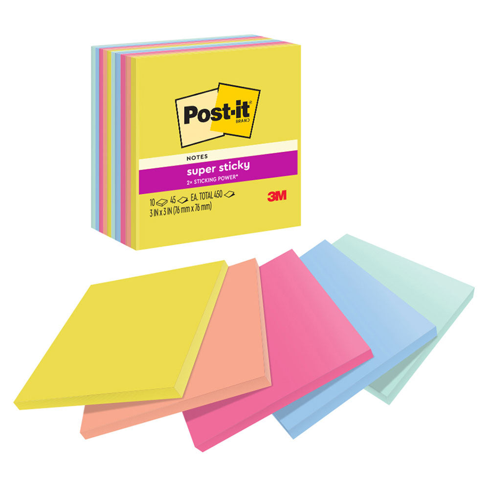 Post-it Summer Joy Super Sticky Notes (Pack of 10)