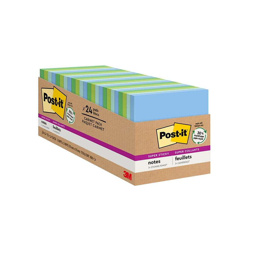 Post-it Oasis Super Sticky Notes (Pack of 24)