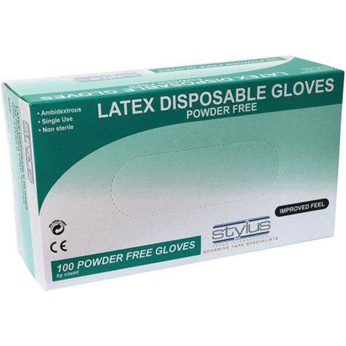 Stylus Disposable Latex Gloves 100pcs (Cream)