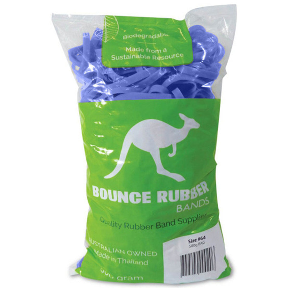 Bounce Rubber Bands 500gm Blue (Size 64)