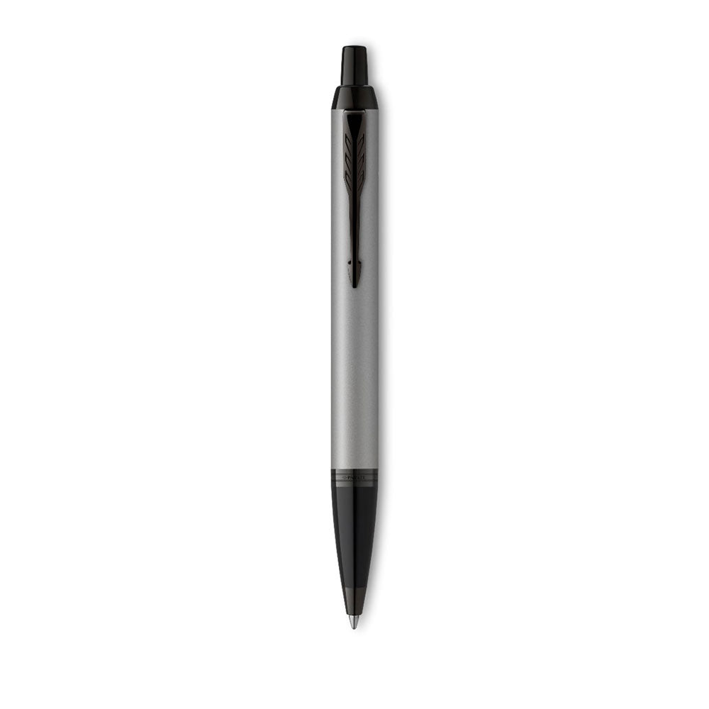 Parker IM Matte Grey Trim Ballpoint Pen (Black)
