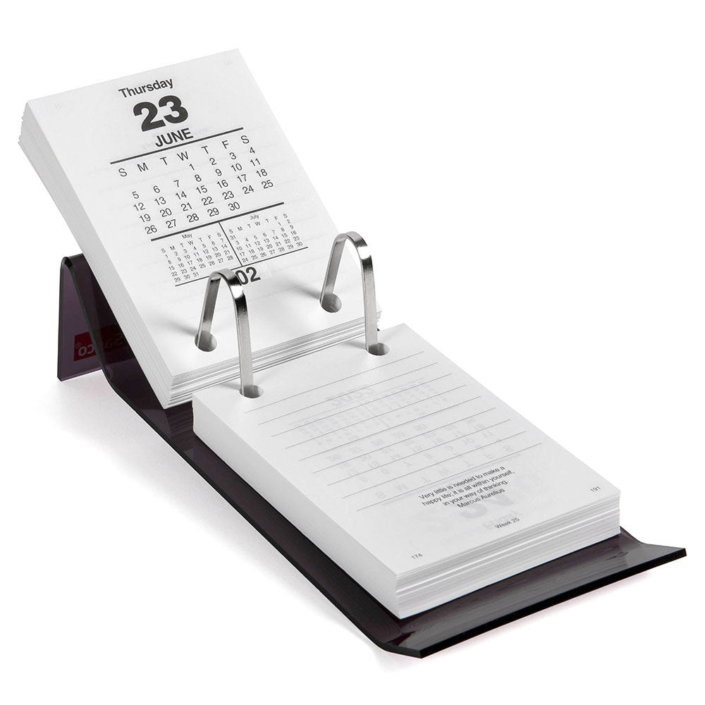 Sasco Acrylic Top Punch Desk Calendar Stand (Brown)