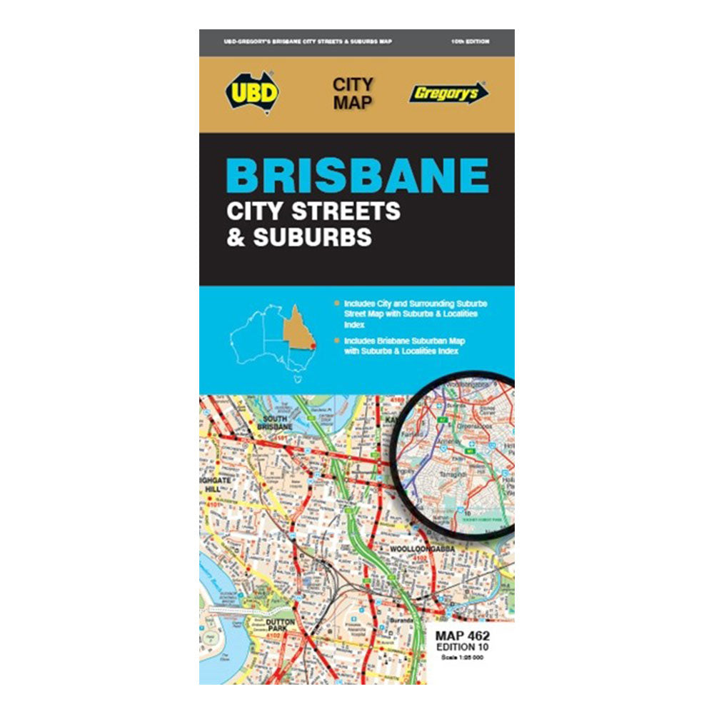 UBD Gregory's 10th Edition Brisbane City Map