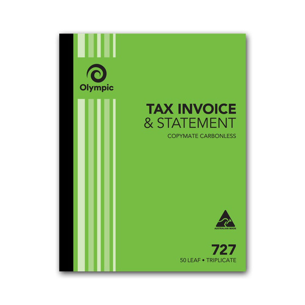 Olympic No 727 Triplicate Tax Invoice & Statement (100 Leaf)