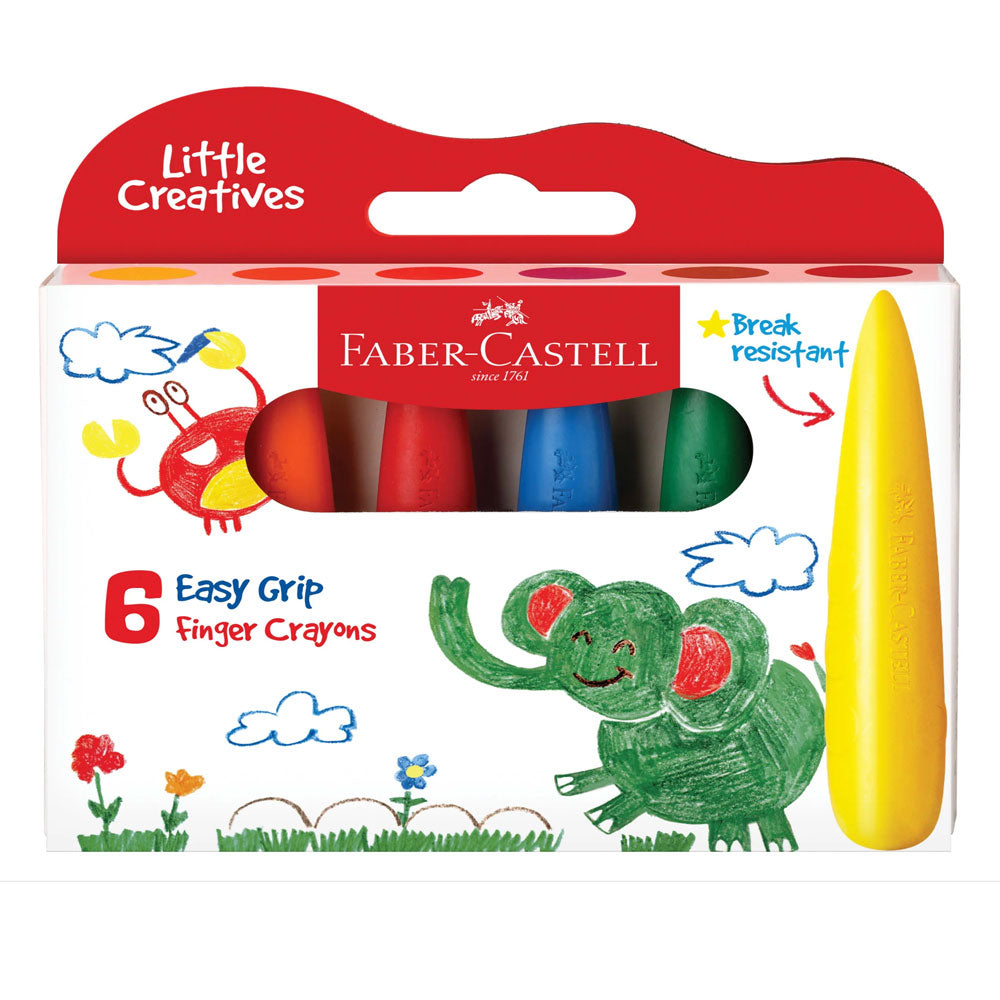 Faber-Castell Little Creatives Easy Grasp Figure Crayons 6pc