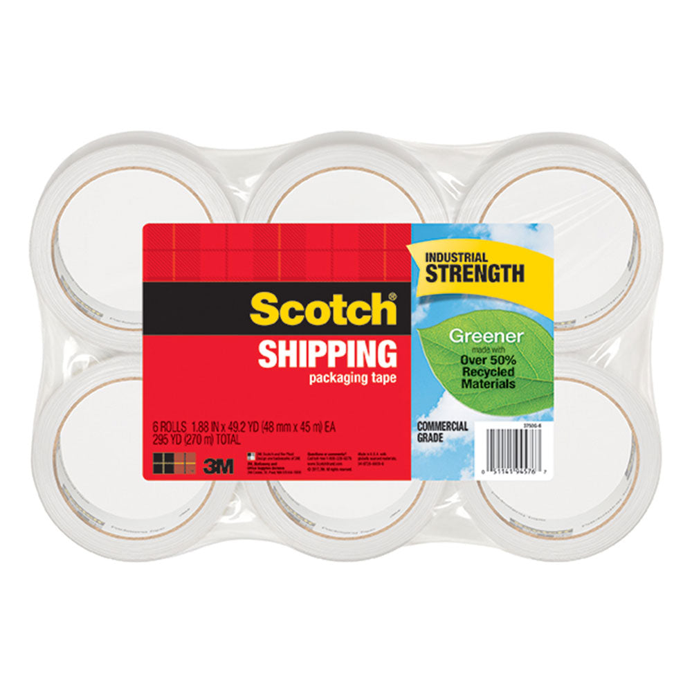 Scotch Clear Shipping Tape (Pack of 6)
