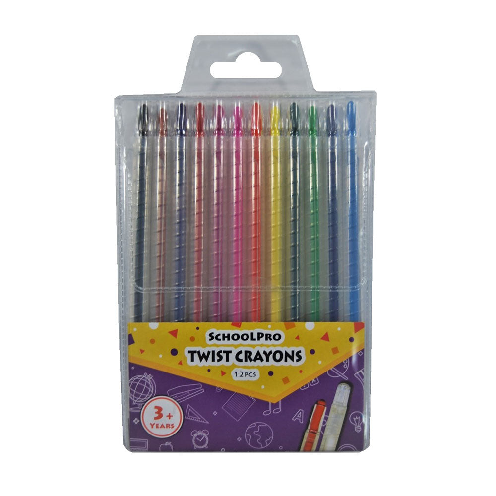 Schoolpro Twistable Crayons (Pack of 12)