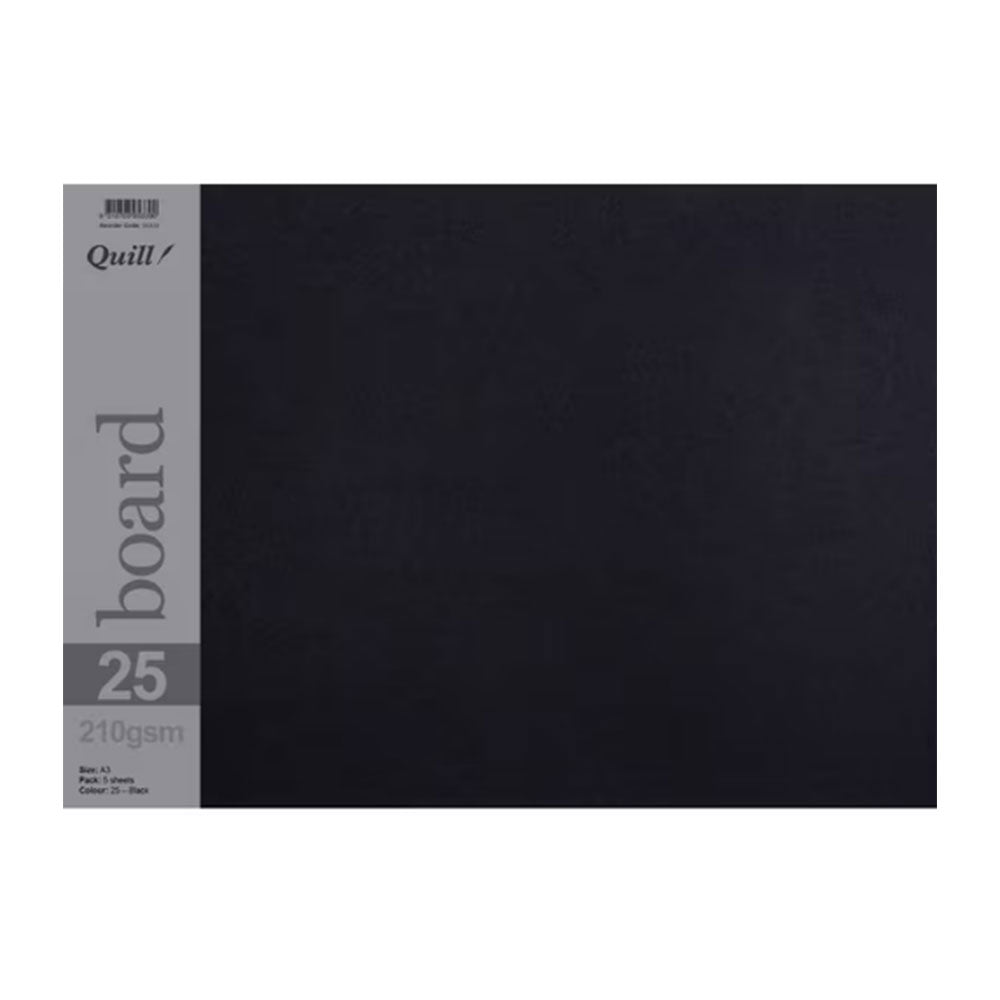 Quill A3 210gsm Board 5pcs (Black)