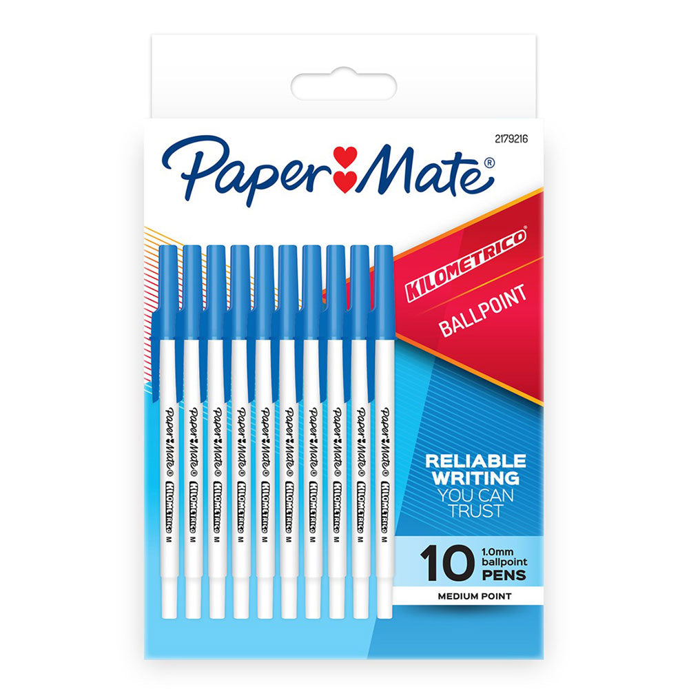 Papermate Kilometrico Pen 10pcs (Blue)