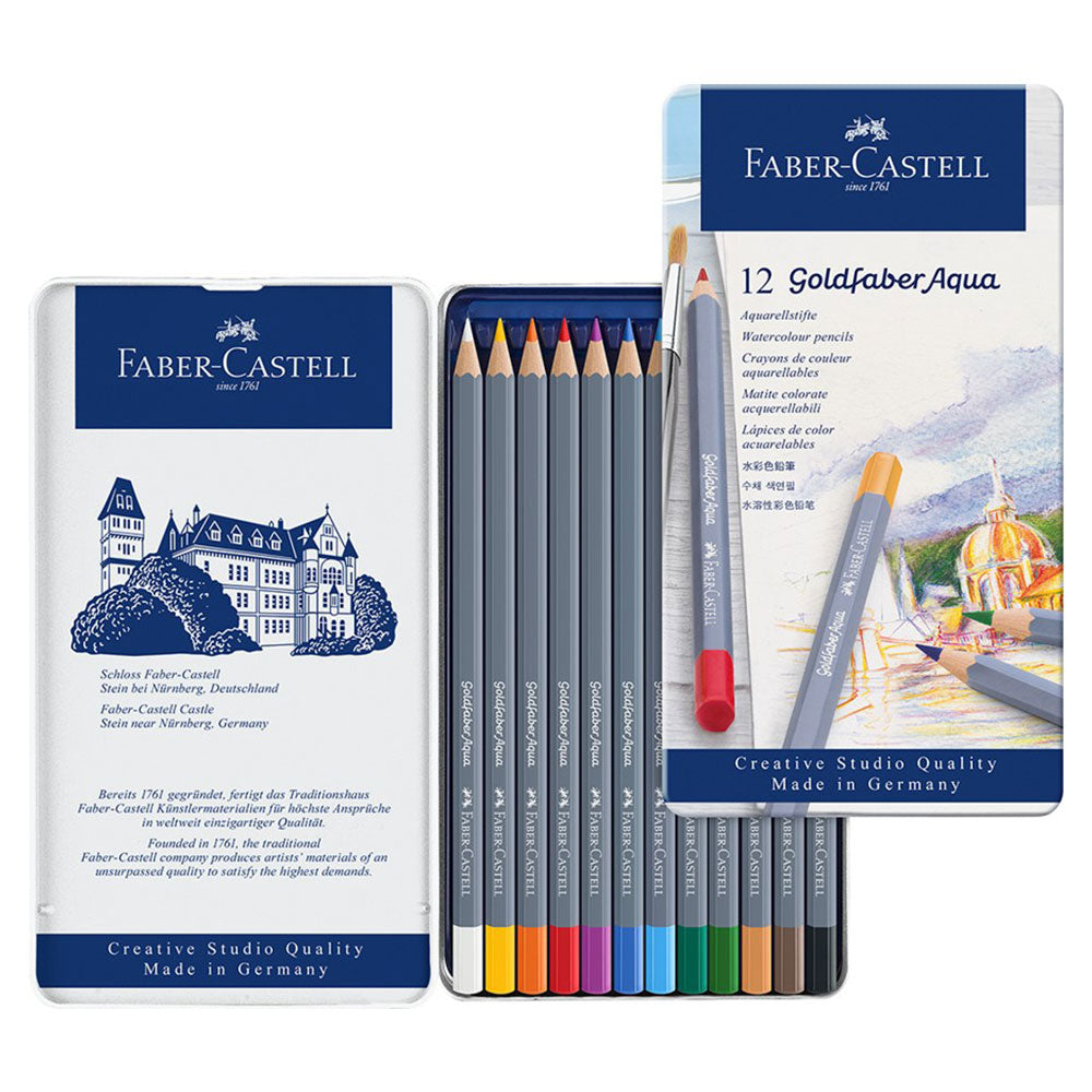 Faber-Castell Aqua Goldfaber Colour Pencil (Tin of 12)