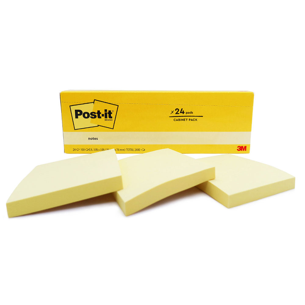 Post-it Notes Cabinet Pack 24pk 76x76mm (Yellow)