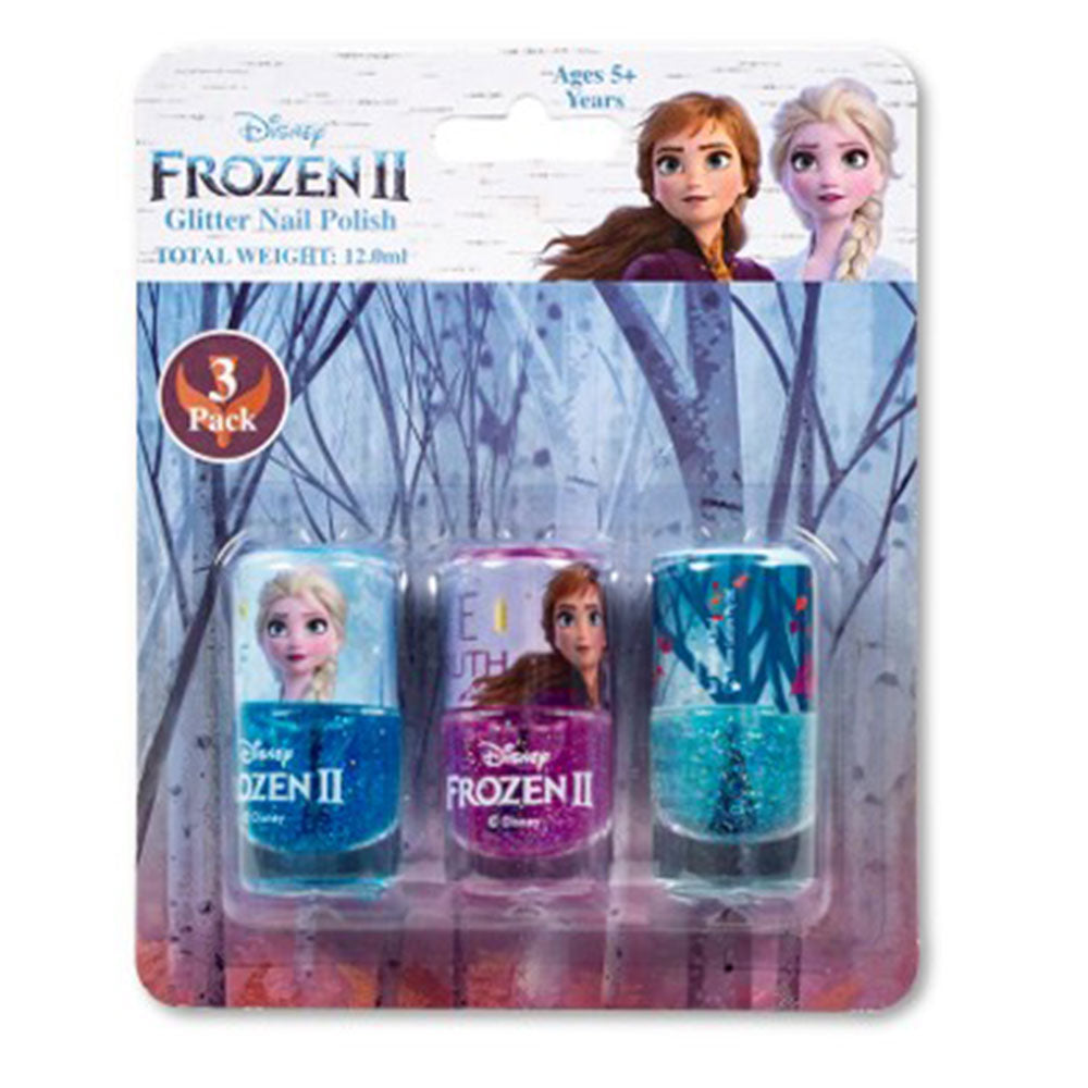 Hunter Leisure Frozen II Glitter Nail Polish (Pack of 3)