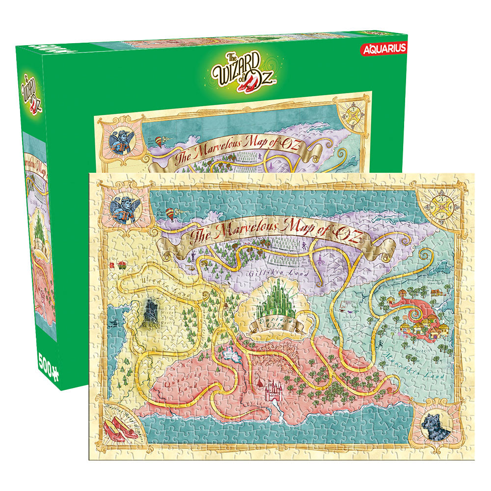 Rompecabezas de 500 piezas del mapa del Wizard of Oz Aquarius