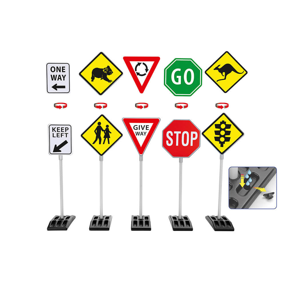 Confezione da 5 segnali stradali australiani