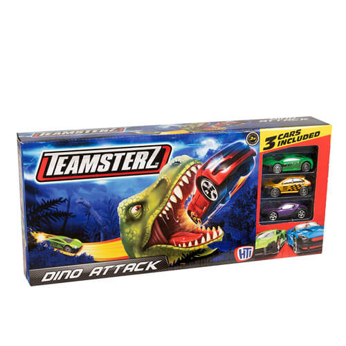 Teamsterz Dino Attack Track Set with 3 Diecast Vehicles