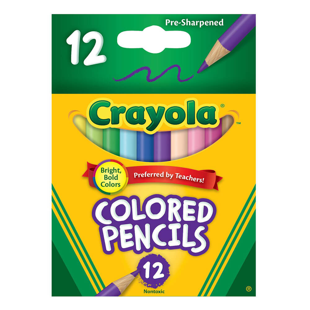 Crayola Half Size Coloured Pencils 12pk
