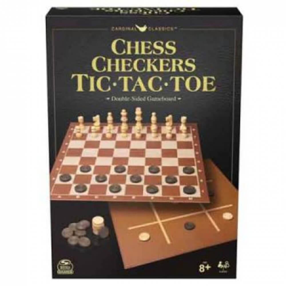 Classic Games Chess Checkers & Tic Tac Toe