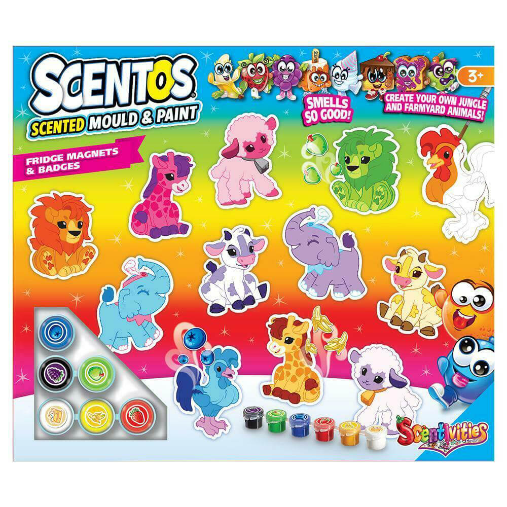 Scentos Scented Mould & Paintp: Farm Yard & Jungle Animals