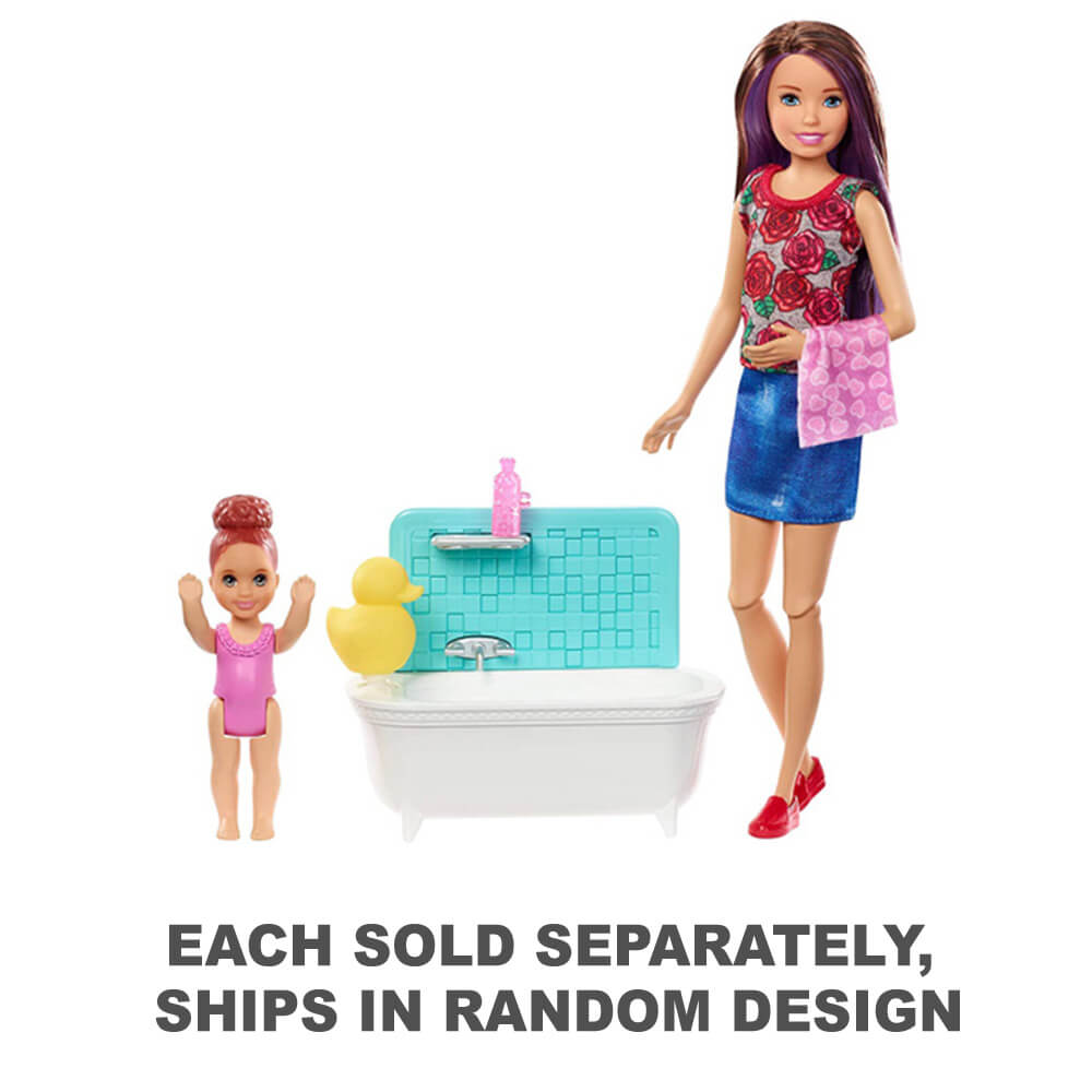 Barbie søstres babysitter legesæt (1 stk tilfældig stil)
