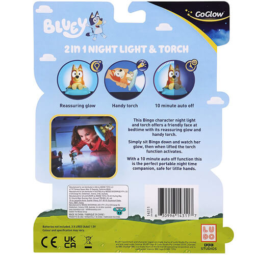 Bluey Goglow-Bingo-Nachtlicht und Taschenlampe