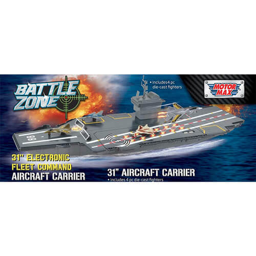 Battle Zone 31" Electronic Aircraft Carrier w/ 4 Fighters