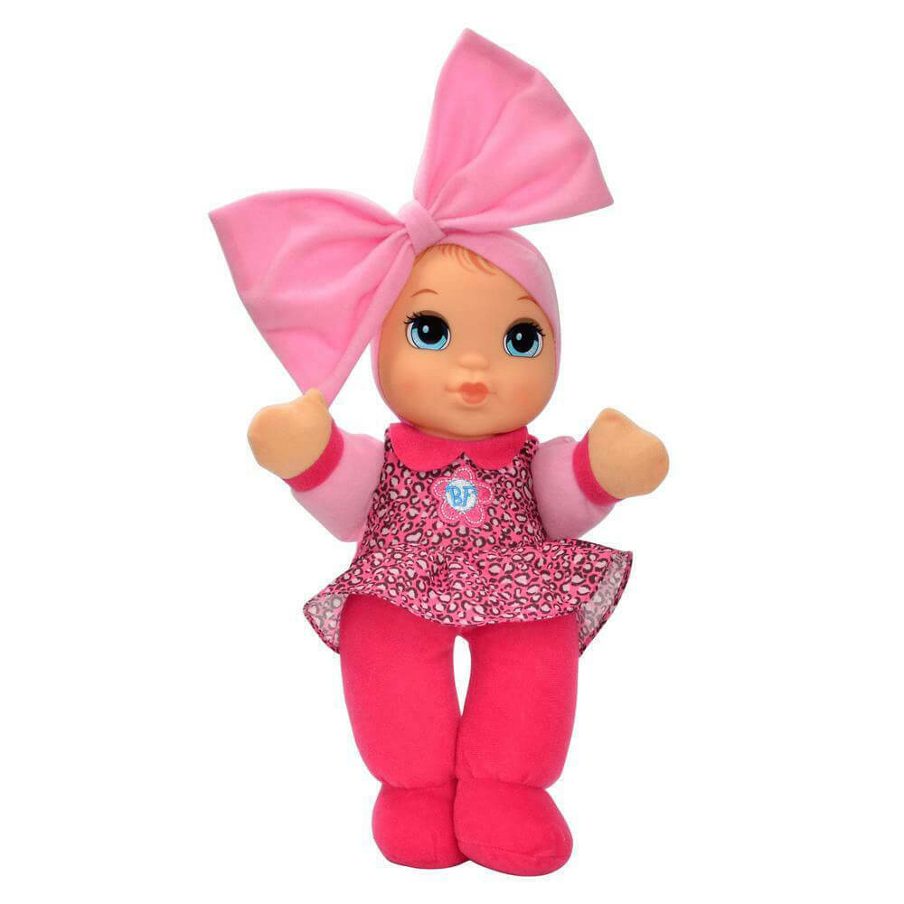 Baby's eerste babykussen-pop-jurk met print