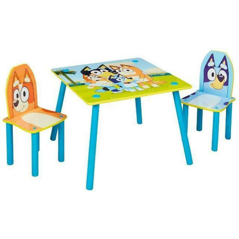 Bluey houten tafel en stoelset