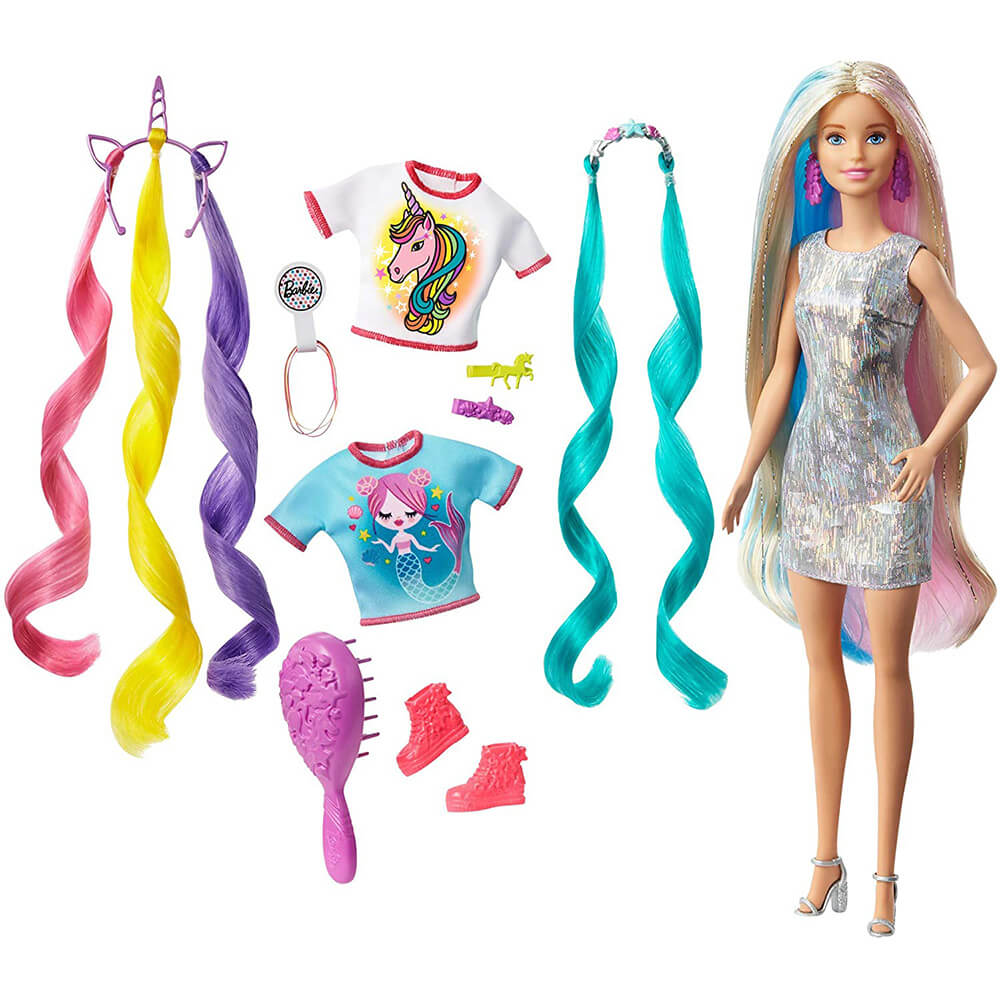 Barbie bambola con capelli fantasy