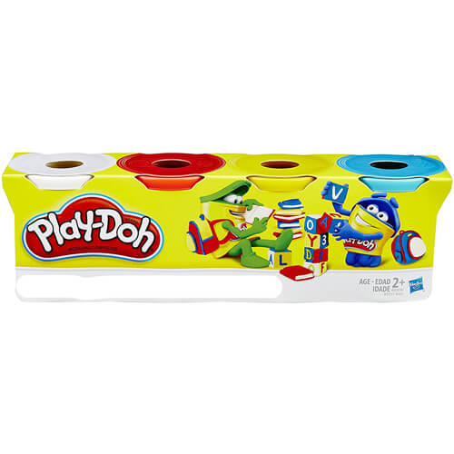 Play-Doh 4 pack (1 pièce de style aléatoire)