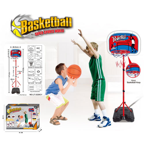Basketball Stand with Metal Frame & Ball Playset