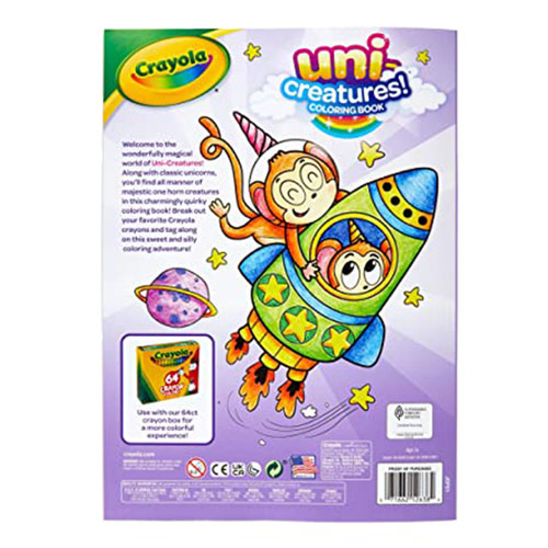 Crayola Uni Creatures Colouring Book 96 pages