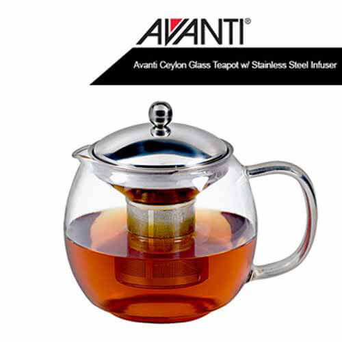 Ceylon Glass Teapot Stainless Steel Infuser
