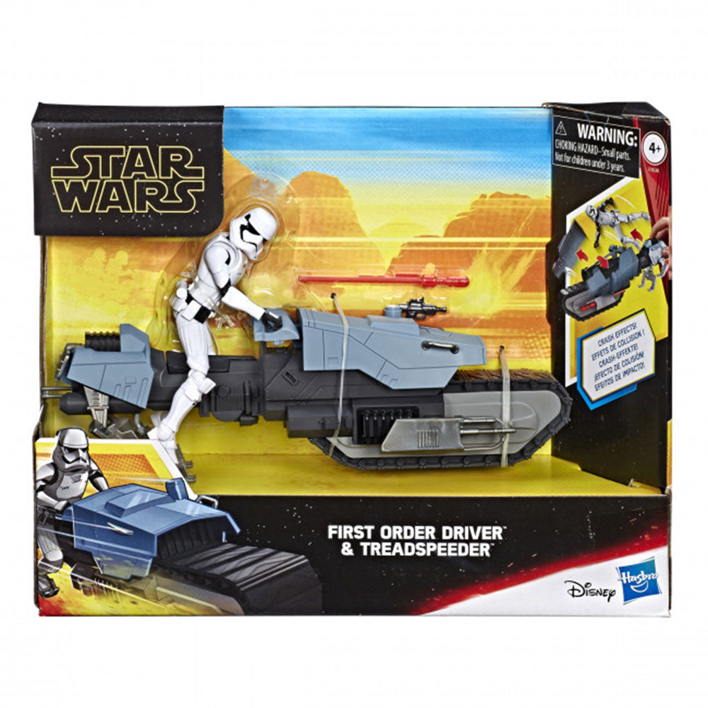 SW 1st Order Driver & Treadspeeder Figure & Vehicle Toy